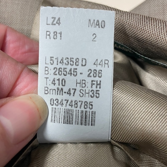 LRL Ralph Lauren Suit Jacket Blazer Sport Coat Brown 44R Tan Neutral Classic - Picture 8 of 8